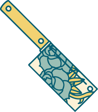 Bir satırın ve bir insanın çizdiği çiçeklerin ikonik dövme şekli