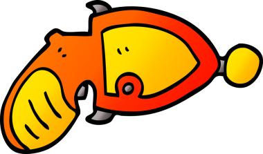 bir insan tarafından çizilmiş vektör gradyan ışın tabancası