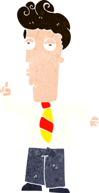 Çizgi filmdeki sıkılmış adam bir insan tarafından çizilmiş sorular soruyor.