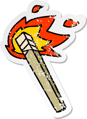 Bir insan tarafından çizilmiş garip bir el fenerinin sıkıntılı çıkartması.