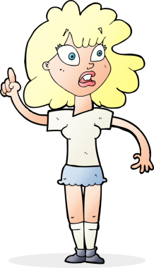 Bir insan tarafından çizilen çizgi filmdeki kadın.