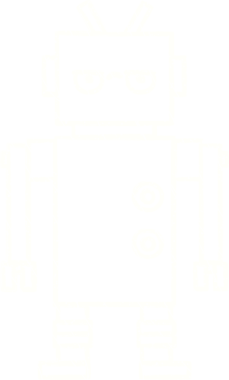 Bir insan tarafından çizilen robot tebeşiri.