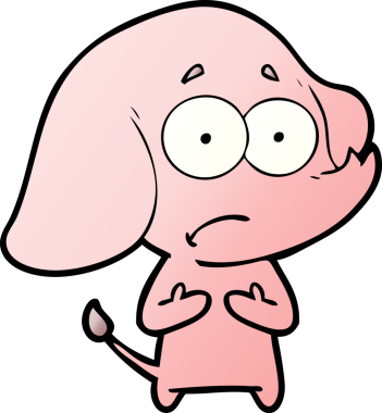 bir insan tarafından çizilmiş belirsiz bir fil.