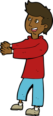 Bir insan tarafından çizilmiş mutlu bir adam.