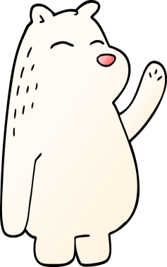 Bir insan tarafından çizilmiş kutup ayısı çizimi.