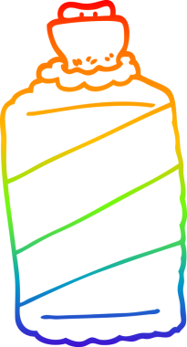 Bir insan tarafından çizilmiş sıcak su şişesinin çizimi.