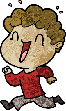 Bir insan tarafından çizilmiş mutlu bir adam.