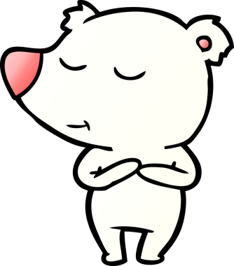 Bir insan tarafından çizilmiş kutup ayısı karikatürü