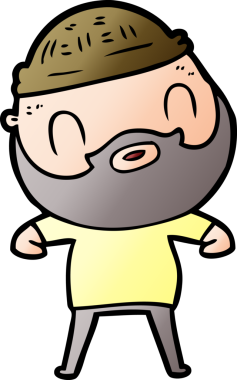 Bir insan tarafından çizilmiş sakallı bir adam.