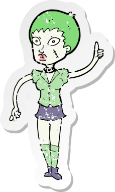 Bir insan tarafından çizilmiş bir cadılar bayramı çizgi filminin gerilimli yapıştırması.