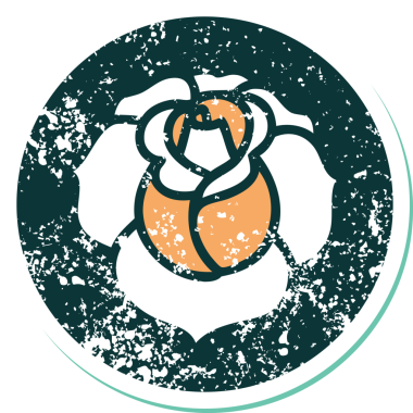 Bir insan tarafından çizilmiş bir çiçeğin sembolik dövmesi.