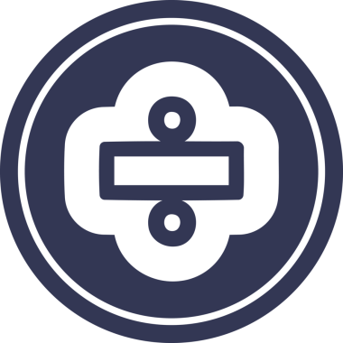 Bir insan tarafından çizilmiş dairesel simgeyi bölme işareti