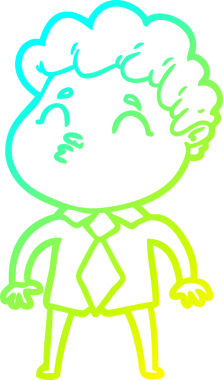 Bir insan tarafından çizilmiş soğuk çizgi film karakteri çizimi.