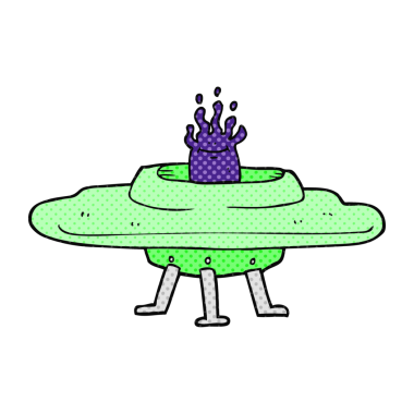 Bir insan tarafından çizilmiş serbest çizim uçan daire.