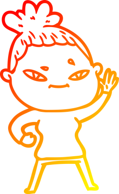 Bir insan tarafından çizilmiş bir karikatür kadın çizimi