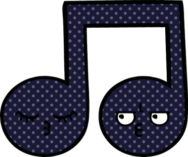 Bir insan tarafından çizilmiş bir notanın çizgi roman tarzı karikatürü