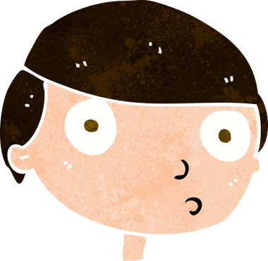 Bir insan tarafından çizilmiş çizgi film çocuğu.