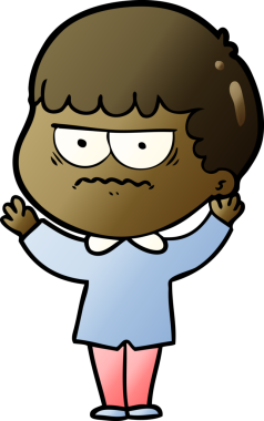 Bir insan tarafından çizilmiş rahatsız bir adam.