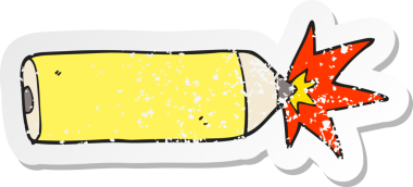 Bir insan tarafından çizilmiş karikatür kaleminin gerilimli yapıştırması.