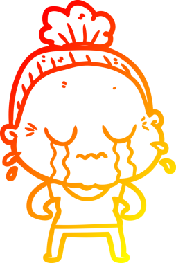 Bir insan tarafından çizilmiş, ağlayan bir karikatür çizimi.