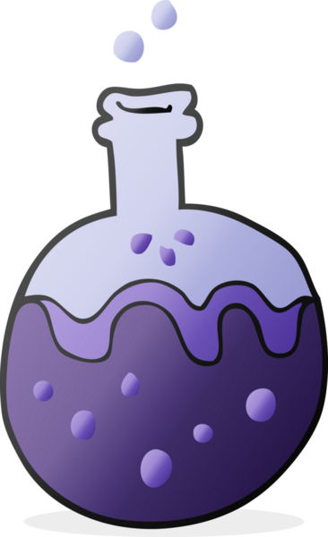 Bir insan tarafından çizilmiş el yapımı sihirli iksir.