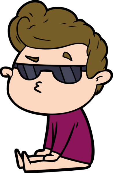 Bir insan tarafından çizilmiş havalı bir çizgi film.