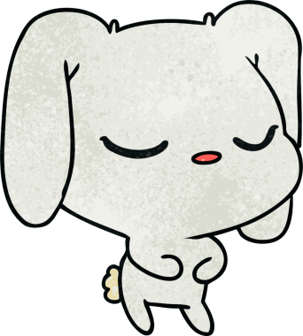 Bir insan tarafından çizilmiş kawai tavşanının serbest çizimi.