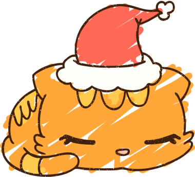 Bir insan tarafından çizilen Noel Kedisi Tebeşiri