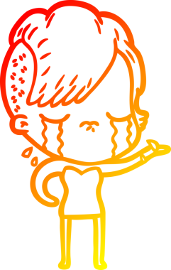 Bir insan tarafından çizilmiş, ağlayan bir çizgi film çizimi.