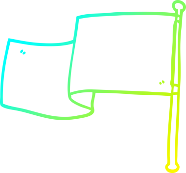 Bir insan tarafından çizilen kırmızı bayrakların soğuk gradyan çizgisi