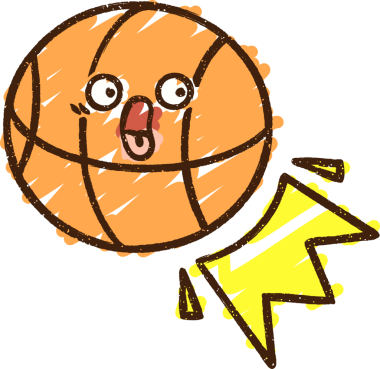 Bir insan tarafından çizilmiş basketbol tebeşiri.