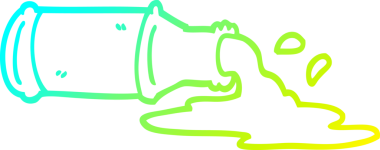 Bir çizgi filmin soğuk gradyan çizimi bir insan tarafından çizilmiş bira.