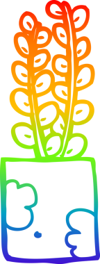 gökkuşağı gradyanı bir insan tarafından çizilmiş bir bitkinin çizimi