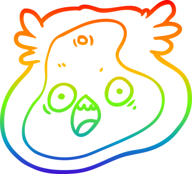 gökkuşağı gradyan çizgi çizimi bir insan tarafından çizilmiş bir mikrop