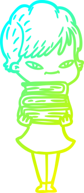 Bir insan tarafından çizilmiş mutlu bir karikatür çizimi.