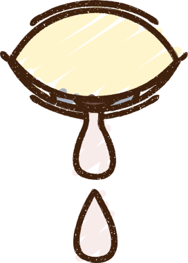 Ağlayan Göz Tebeşiri Bir insan tarafından çizilmiş