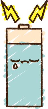 Bir insan tarafından çizilmiş pil tebeşiri.