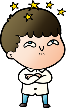 çizgi film bir insan tarafından çizilmiş hayret verici çocuk.