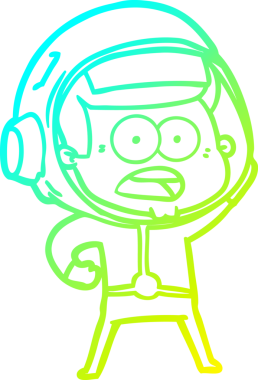 Bir insan tarafından çizilen soğuk gradyan çizgi çizimi bir astronotu şaşırttı.