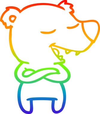 gökkuşağı gradyan çizgi çizimi bir insan tarafından çizilmiş bir çizgi ayı