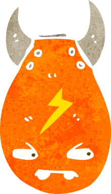 Bir insan tarafından çizilmiş çizgi film bombası.