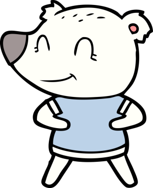 Bir insan tarafından çizilmiş kutup ayısı karikatürü