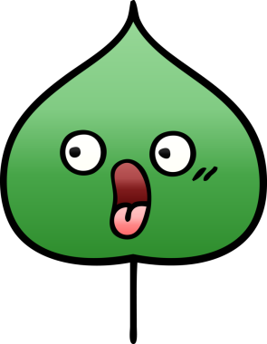 Bir insan tarafından çizilmiş dışavurumsal yaprağın gölgelenmiş çizimi