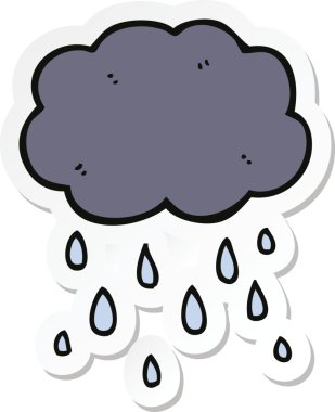 Bir insan tarafından çizilmiş karikatür bulutu etiketi.