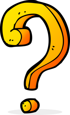 Bir insan tarafından çizilmiş soru işareti.