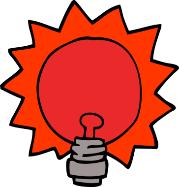 Bir insan tarafından çizilmiş karalama lambası.