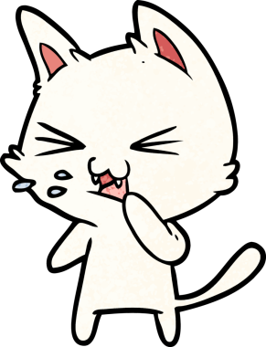 Bir insan tarafından çizilmiş kedi tıslaması.