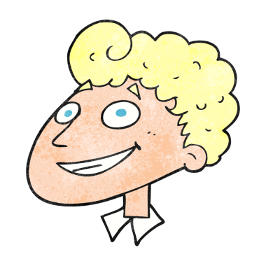 Bir insan tarafından çizilmiş el yapımı mutlu bir çizgi film.