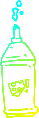 Bir insan tarafından çizilmiş soğuk gradyan çizgi çizgi film fışkırtan peynirin çizimi