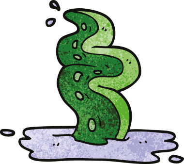 Bir insan tarafından çizilmiş karalama ürkütücü dokunaç.